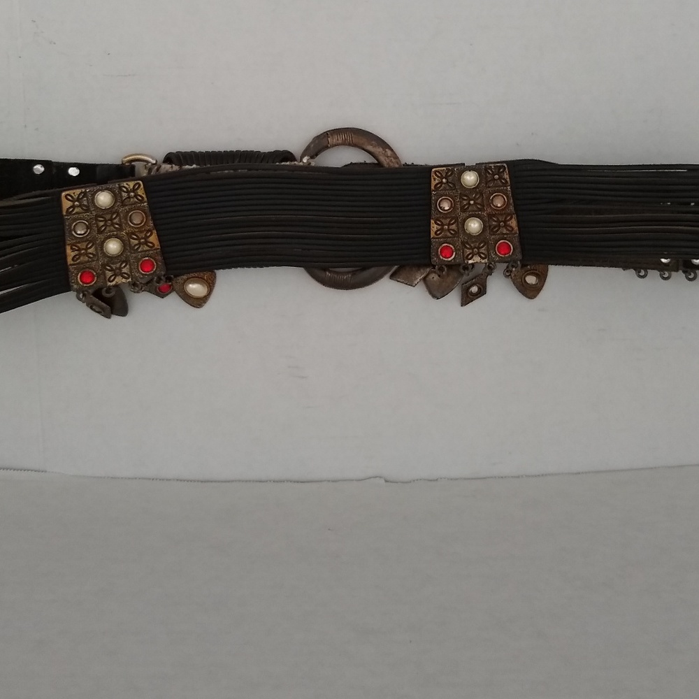 LaDoppia Vita Braided Charm Calf-hair Western Belt - Picture 6 of 8